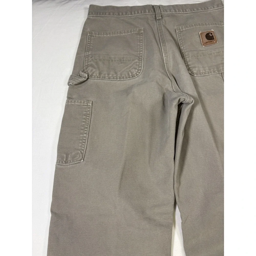 Vintage Carhartt B11 Desert Khaki Carpenter Work Pants 30 x 32 USA Made 0205
